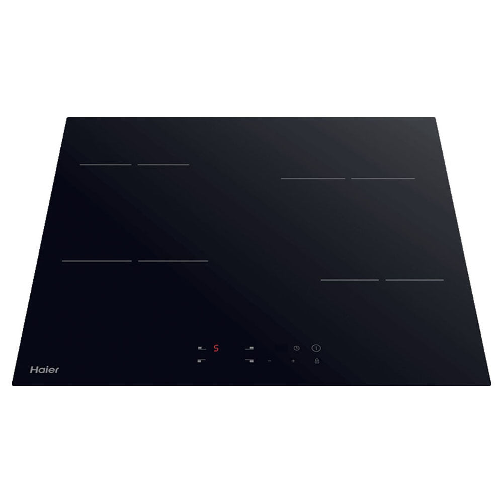 Haier HCE604TB3 60cm Electric Cooktop, Front top view 2