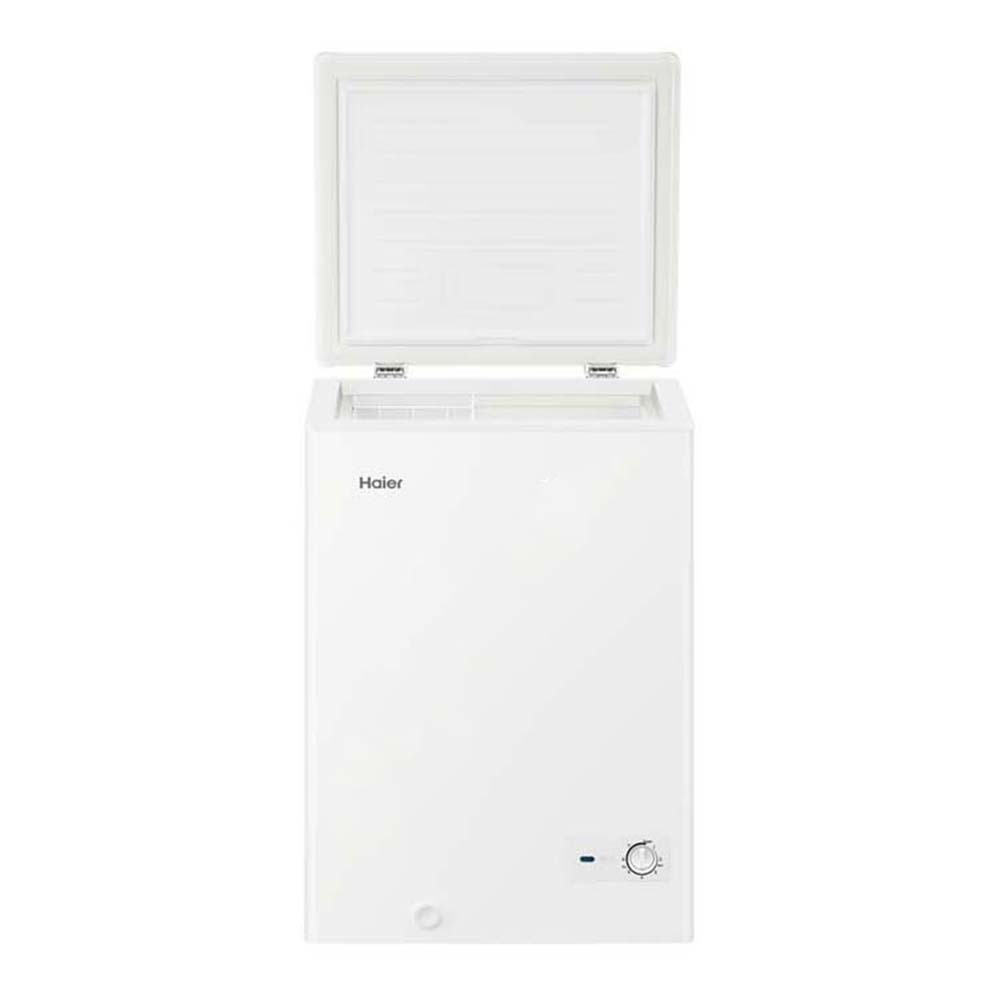 Haier HCF137W 137L Hybrid Chest Freezer White, Front view with open top