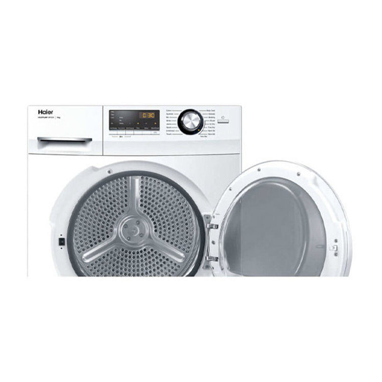 Haier 8kg Heat Pump Dryer HDHP80A1, Front view with door open 2