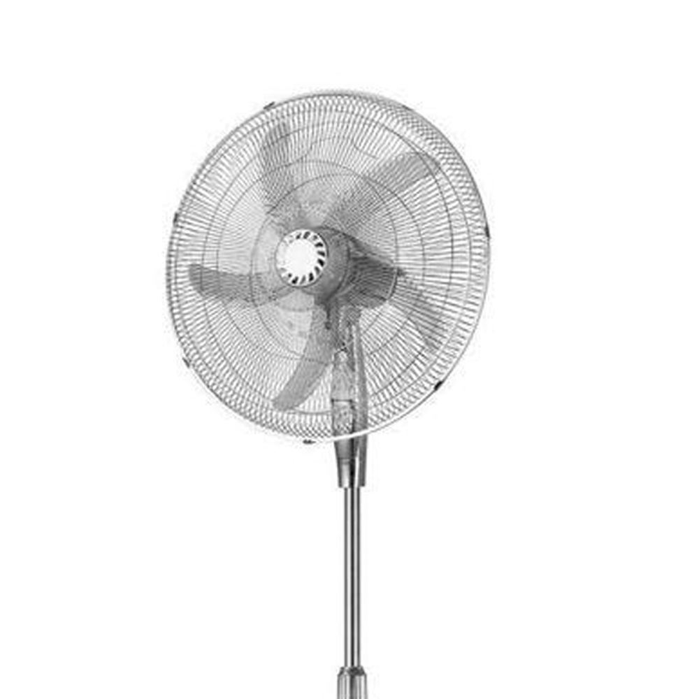 Heller HPF50CR 50cm Silver Stand Oscillating Floor Pedestal Fan w/ Remote