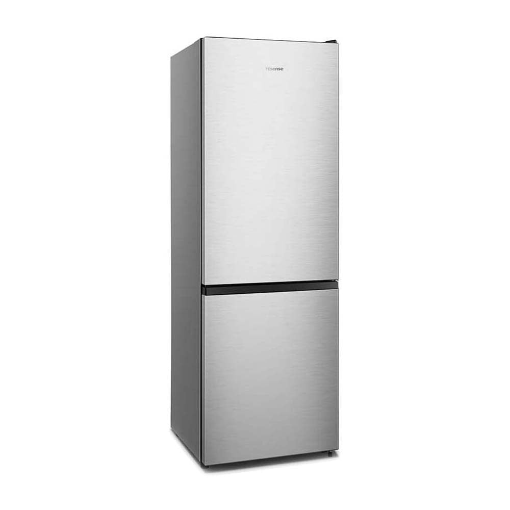 Hisense 312L Bottom Mount Fridge Silver HRBM321S, Front right view 