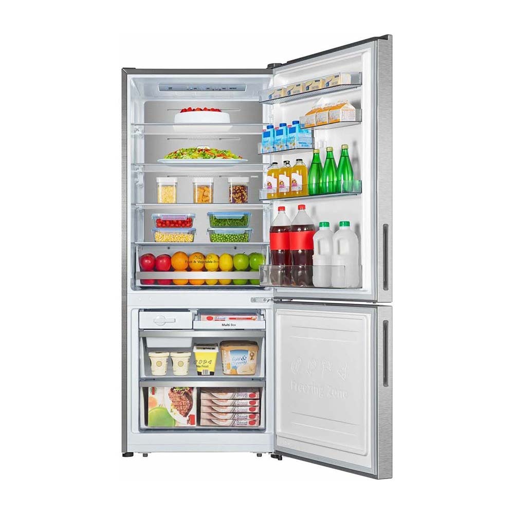 Hisense HRBM417S 417L Bottom Mount Fridge Stainless Steel