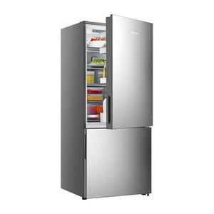 Hisense 417L Bottom Mount Fridge HRBM417S, Front right view with door open