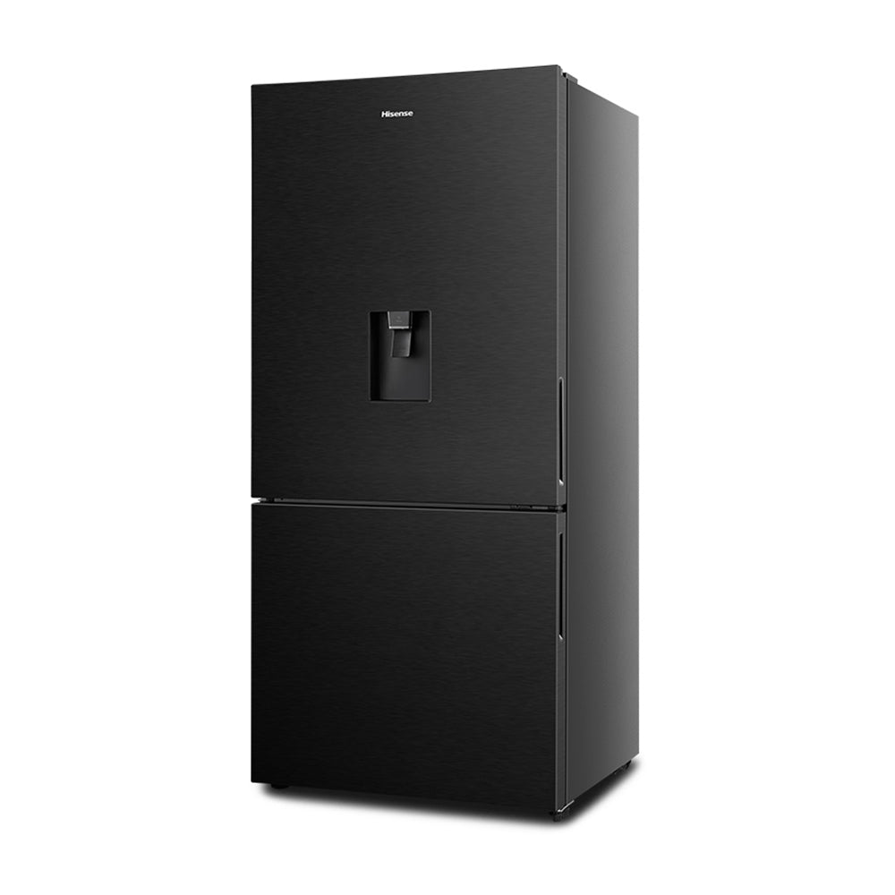 Hisense HRBM482BW 482L Bottom Mount Fridge Black Steel