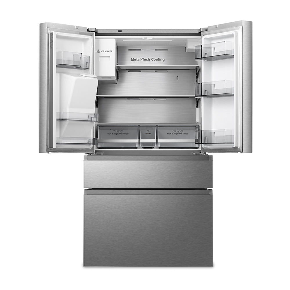 Hisense 560L French Door Fridge Stainless Steel HRFD560SW, Top open