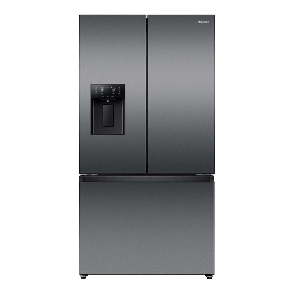 Hisense HRFD634BW 634L Pureflat French Door Fridge Black Steel, Front view