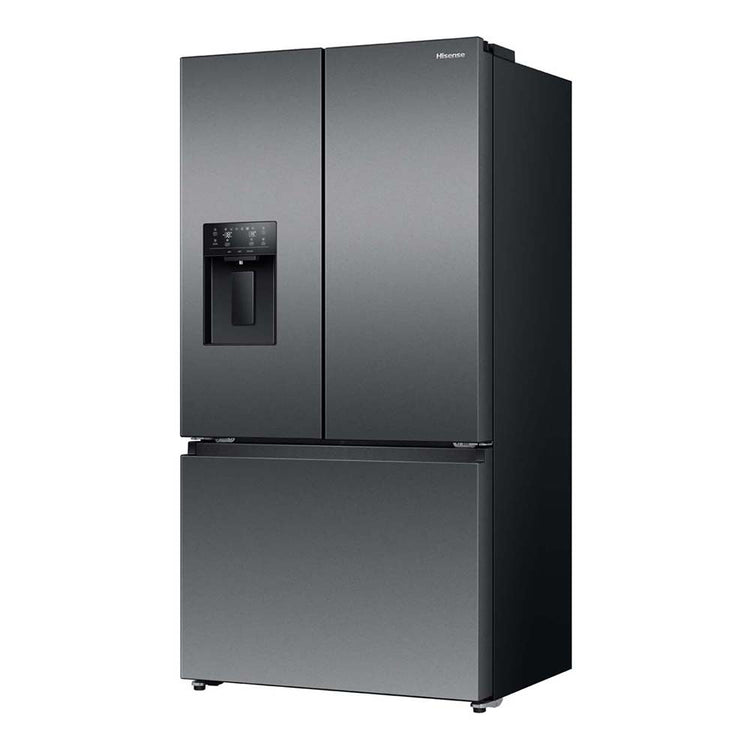 Hisense HRFD634BW 634L Pureflat French Door Fridge Black Steel, Front left view 