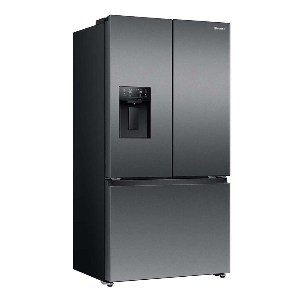 Hisense HRFD634BW 634L Pureflat French Door Fridge Black Steel, Front right view 