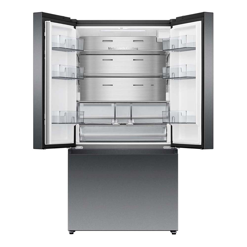 Hisense HRFD634BW 634L Pureflat French Door Fridge Black Steel, Top open