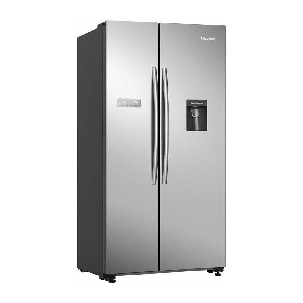 Hisense HRSBS578SW 578L Side By Side Fridge, Front right view 