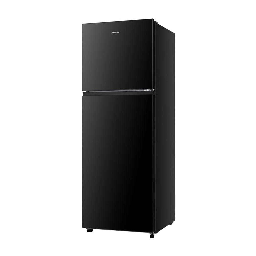 Hisense 326L Top Mount Fridge Black HRTF326B, Front right view