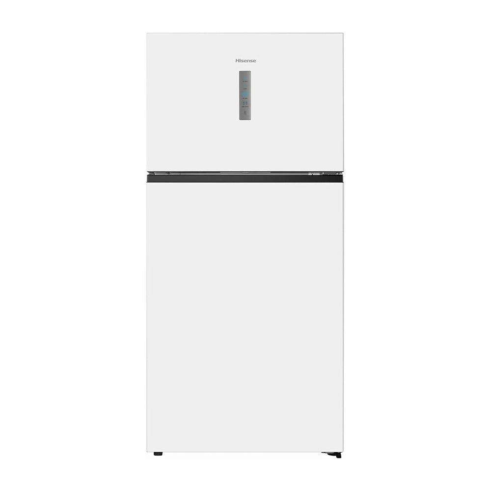 Hisense HRTF504 504L Top Mount Fridge White, Front view 