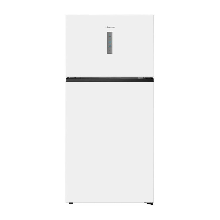 Hisense HRTF504 504L Top Mount Fridge White, Front view 