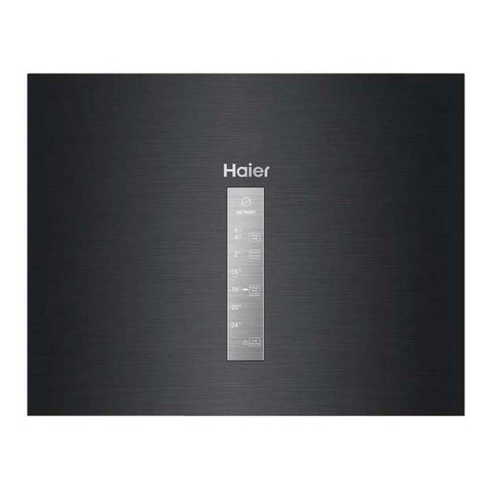 Haier HVF325DC 285L Upright Freezer Dark Steel, Temperature panel perspective view