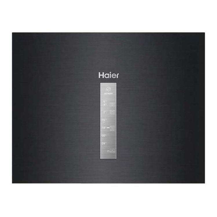 Haier HVF325DC 285L Upright Freezer Dark Steel, Temperature panel perspective view