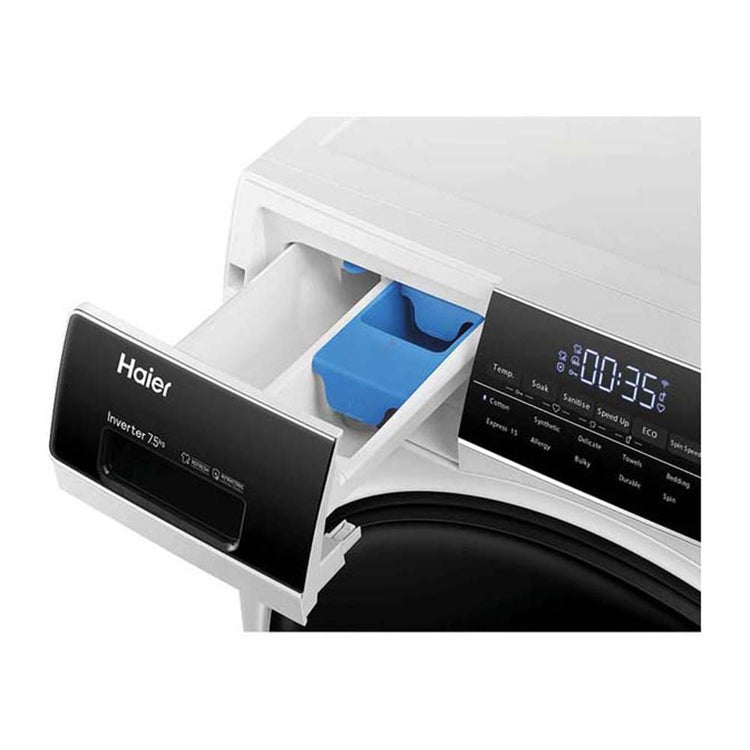 Haier 7.5kg Front Load Washer with Steam HWF75AN1, Top drawer view