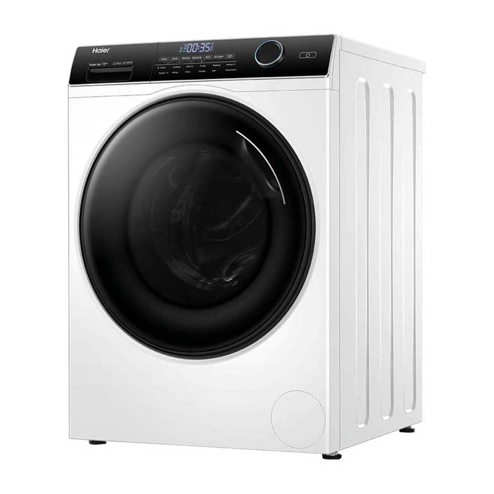 Haier 7.5kg Front Load Washer with Steam HWF75AN1, Front left view