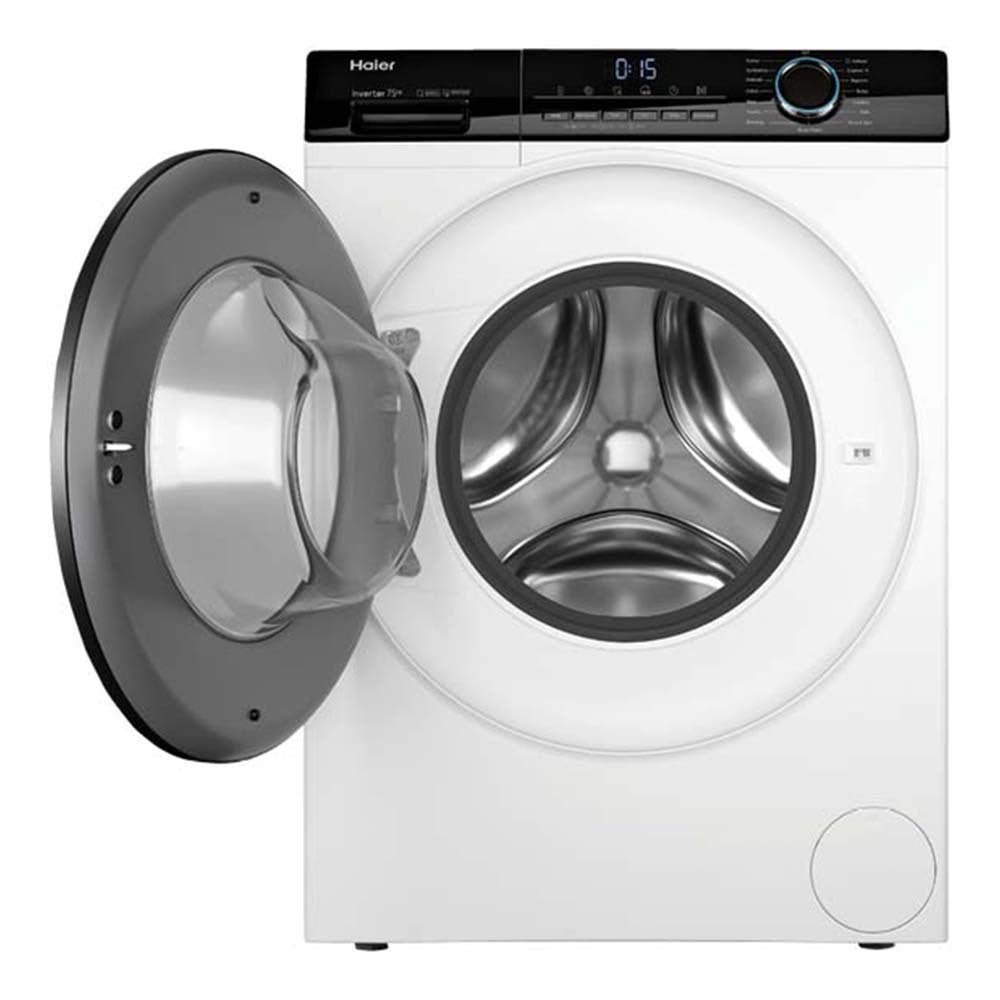 Haier 7.5kg Front Load Washing Machine HWF75AW3, Front view with door open