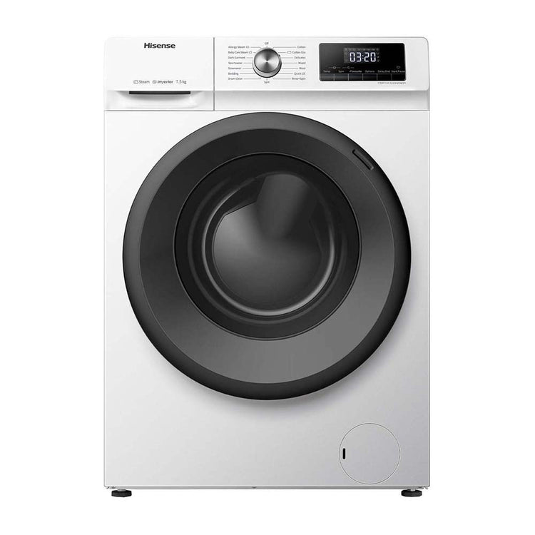 Hisense 7.5kg White Front Load Washing Machine HWFY7514, Front view