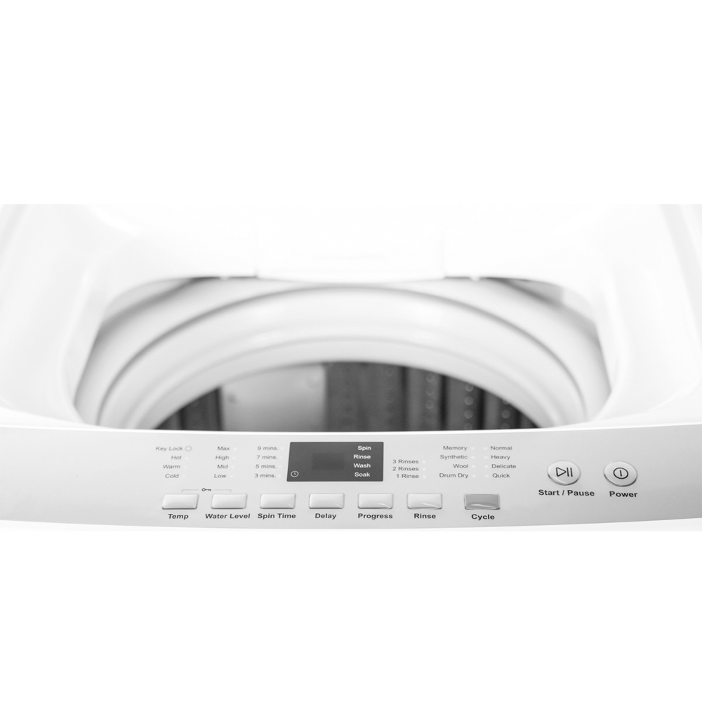 Haier 8kg Top Load Washing Machine HWT80AW1, Panel perspective view