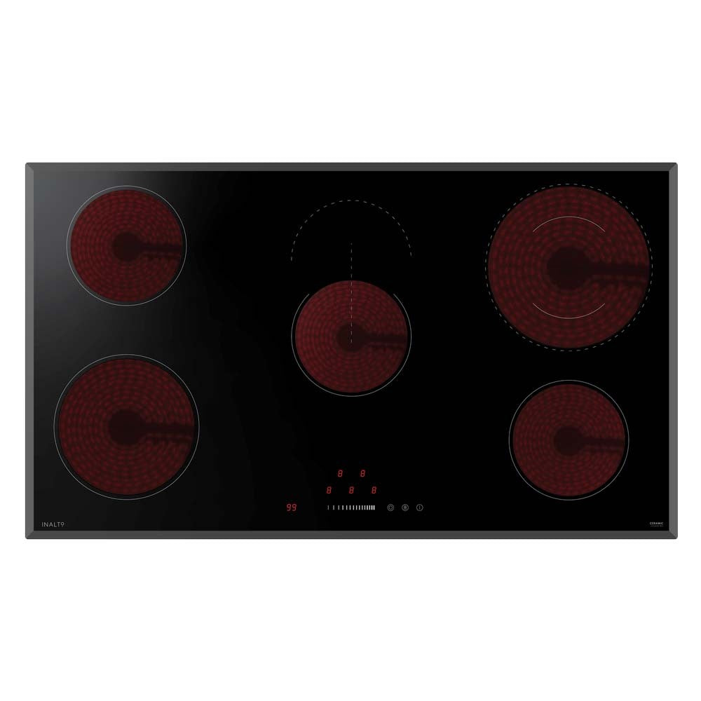 Inalto 90cm Ceramic Cooktop  ICC905TB.1, Top view