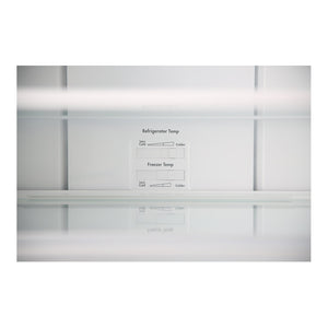 Kelvinator KBM4502AA 453L Bottom Mount Fridge Artic Silver, Temperature panel perspective view