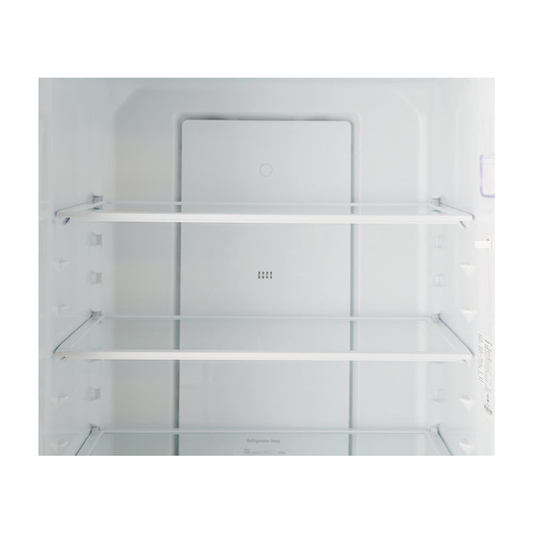 Kelvinator KBM4502AA 453L Bottom Mount Fridge Artic Silver, Glass shelf view