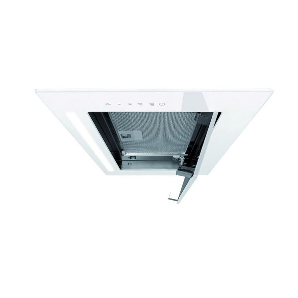 Schweigen KLS-9GLASSSP IN. Silent White Glass Undermount Rangehood  90cm Isodrive SP Motor, Bottom view