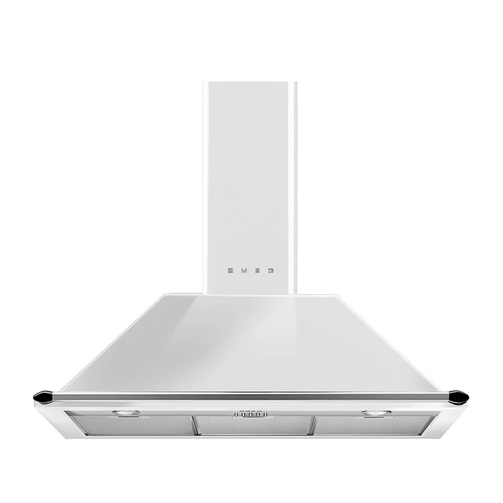 Smeg 90cm Wall Mount Canopy Rangehood KT90BA, Front view