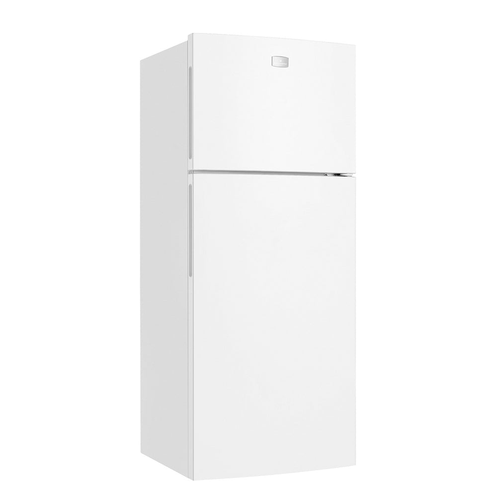 Kelvinator KTM4602WA 460L Top Mount Fridge White, Front right view 