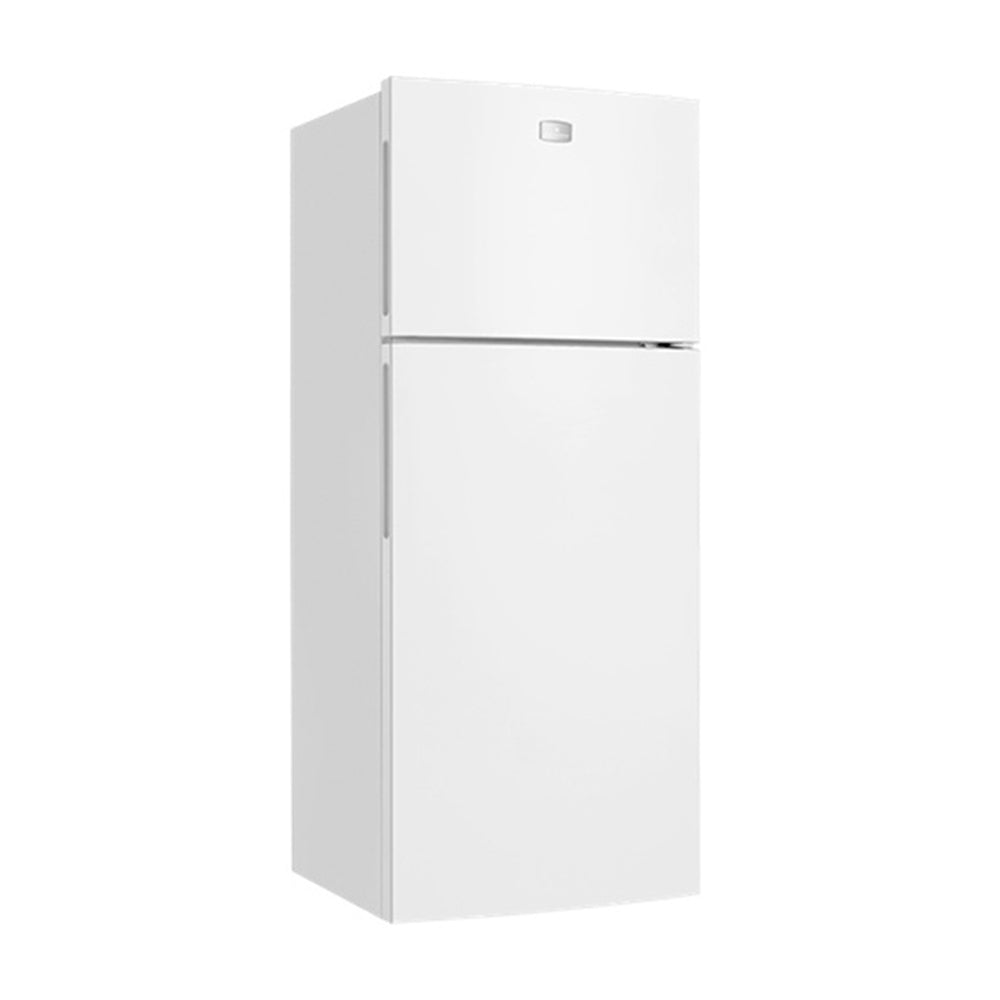 Kelvinator KTM4602WCR 431L Top Mount Fridge White, Front right view