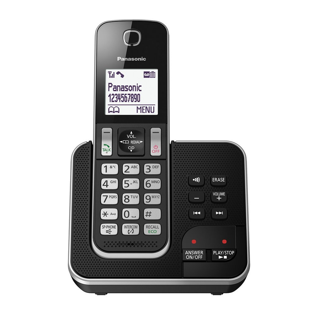 Panasonic KX-TGD322ALB Twin Cordless Phone System with Answering Machine, Image 2