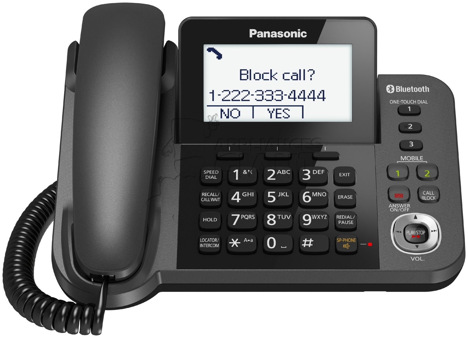 Panasonic KX-TGF382AZM All In 1 System Corded + Cordless DECT Home Phone, Image 4