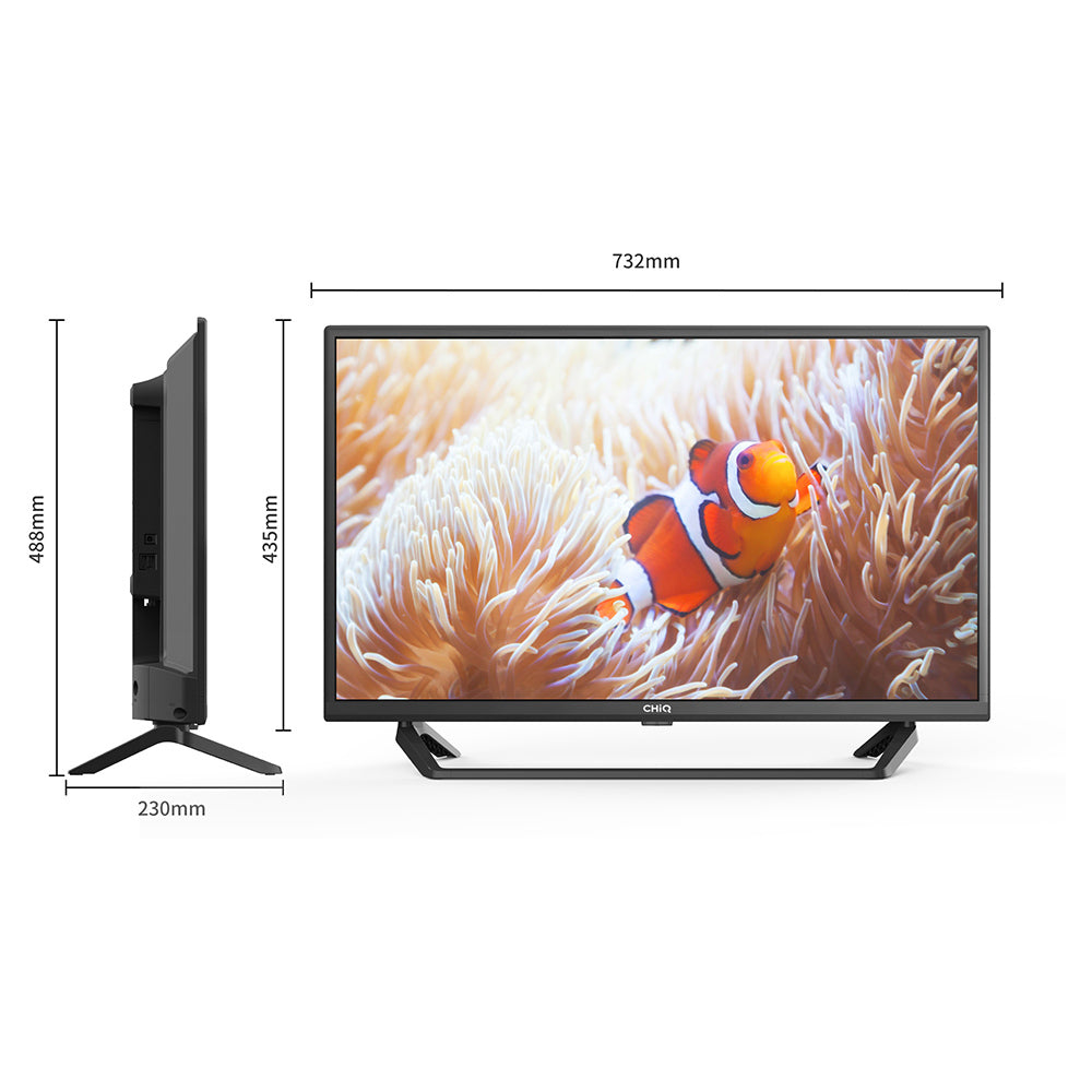 CHiQ L24G5W 24 Inch HD TV with Blue-ray DeCoding, Dimensions