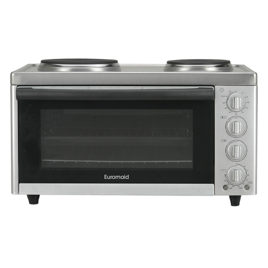 Euromaid Portable Benchtop Oven with Cooktop MC130T, Front view