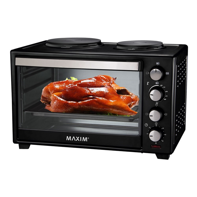 Maxim 30L Portable Benchtop Oven 30L with Cooktop MOHP30, Front left view 2