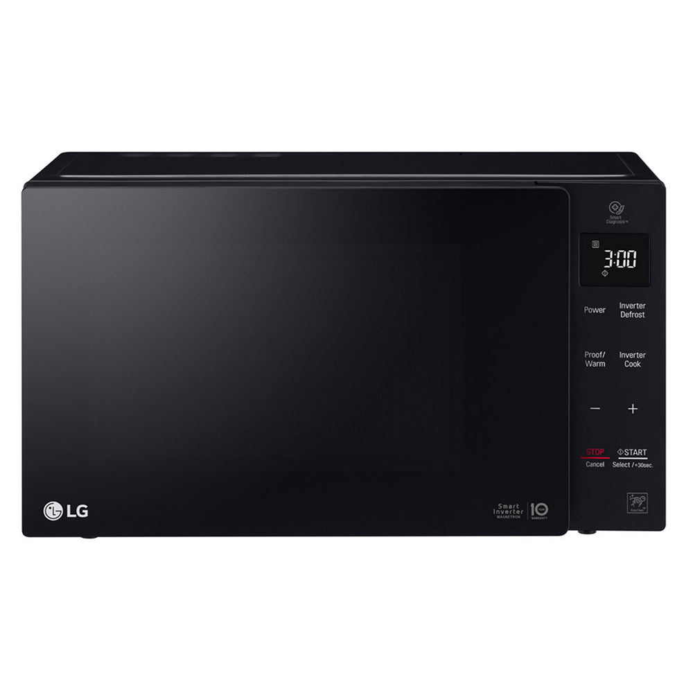 LG NeoChef 23L Smart Inverter Microwave Oven Black MS2336DB, Front view