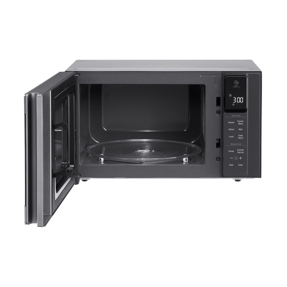 LG 42L NeoChef Microwave Oven Stainless Steel MS4296OSS, Front view with door open