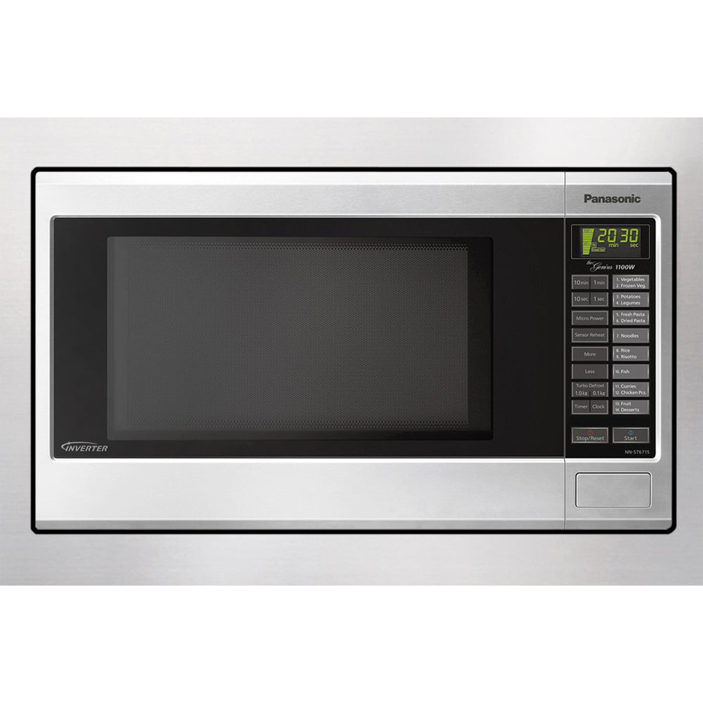 Panasonic NN-ST671S Stainless Steel 32L Microwave Oven Inverter 1200W, Front view