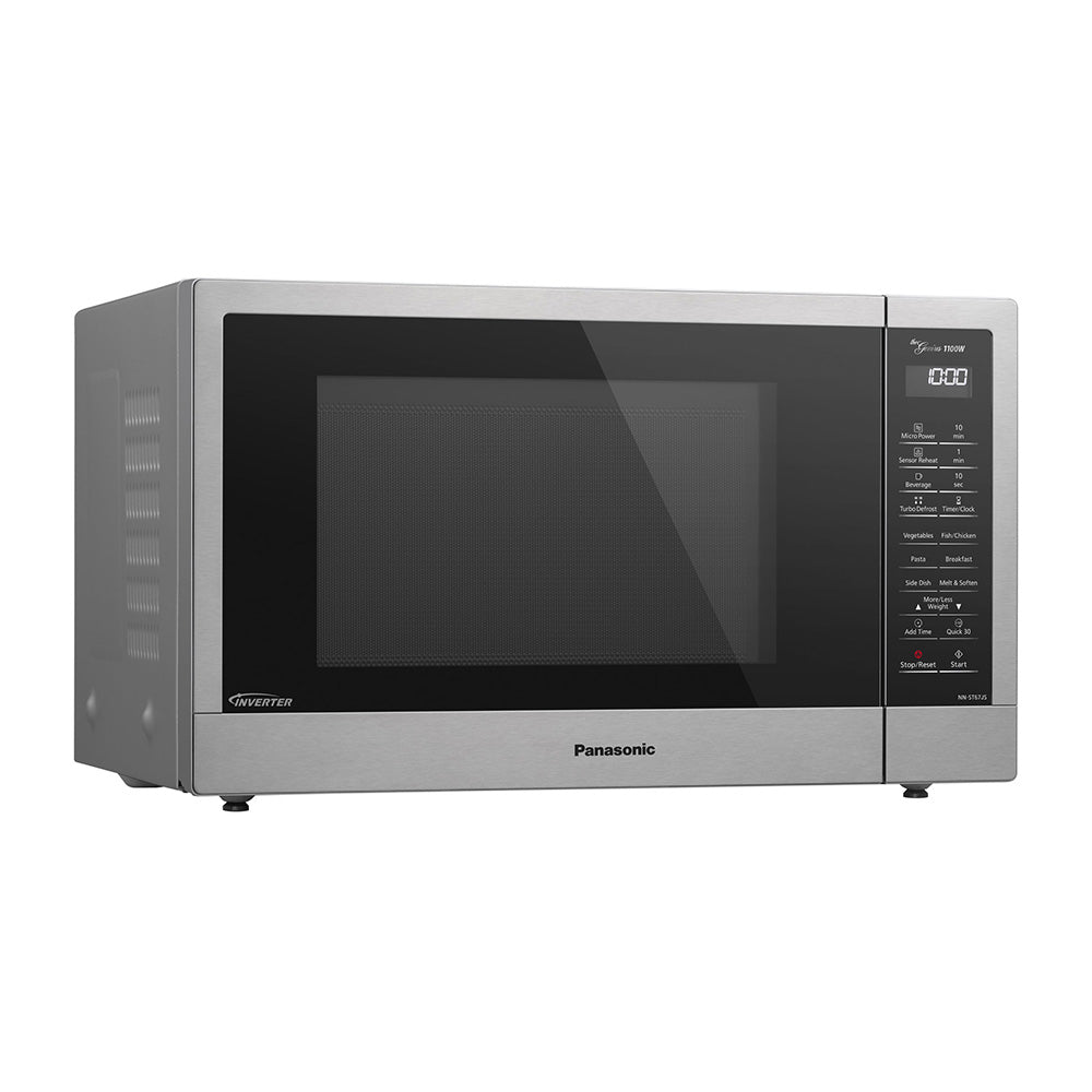 Panasonic 32L Inverter Microwave Oven Stainless Steel NN-ST67JSQPQ, Front right view