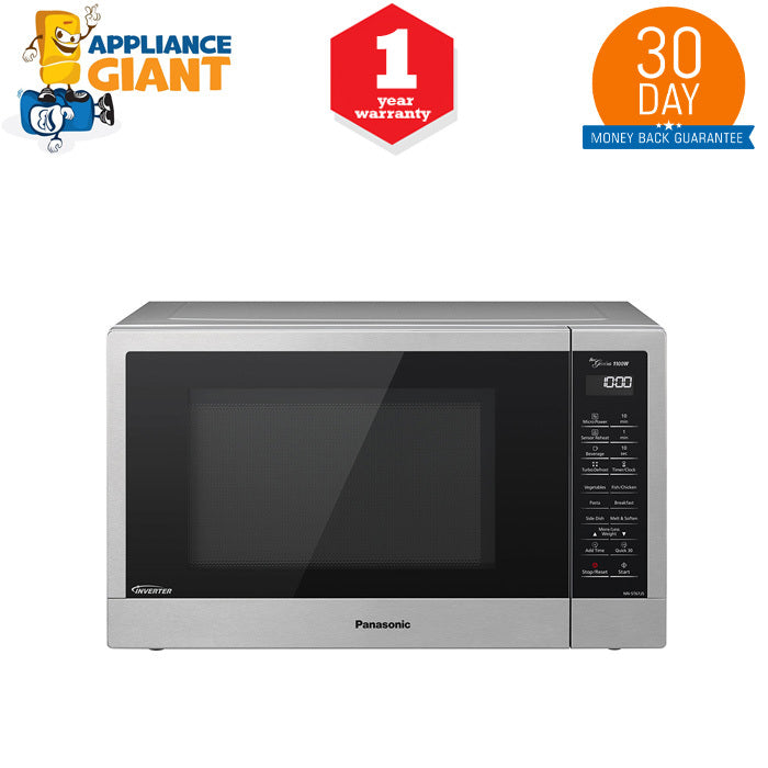 Panasonic 32L Inverter Microwave Oven Stainless Steel NN-ST67JSQPQ, Front view