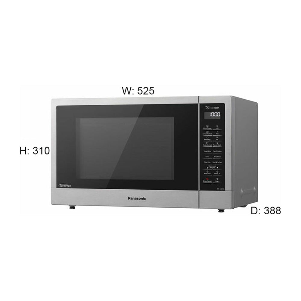 Panasonic 32L Inverter Microwave Oven Stainless Steel NN-ST67JSQPQ, Dimensions