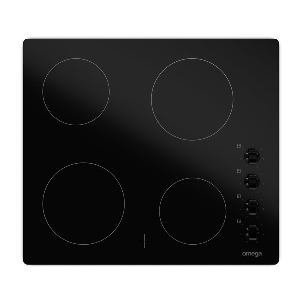 Omega 60cm Electric Ceramic Cooktop OC64KZ, Top view