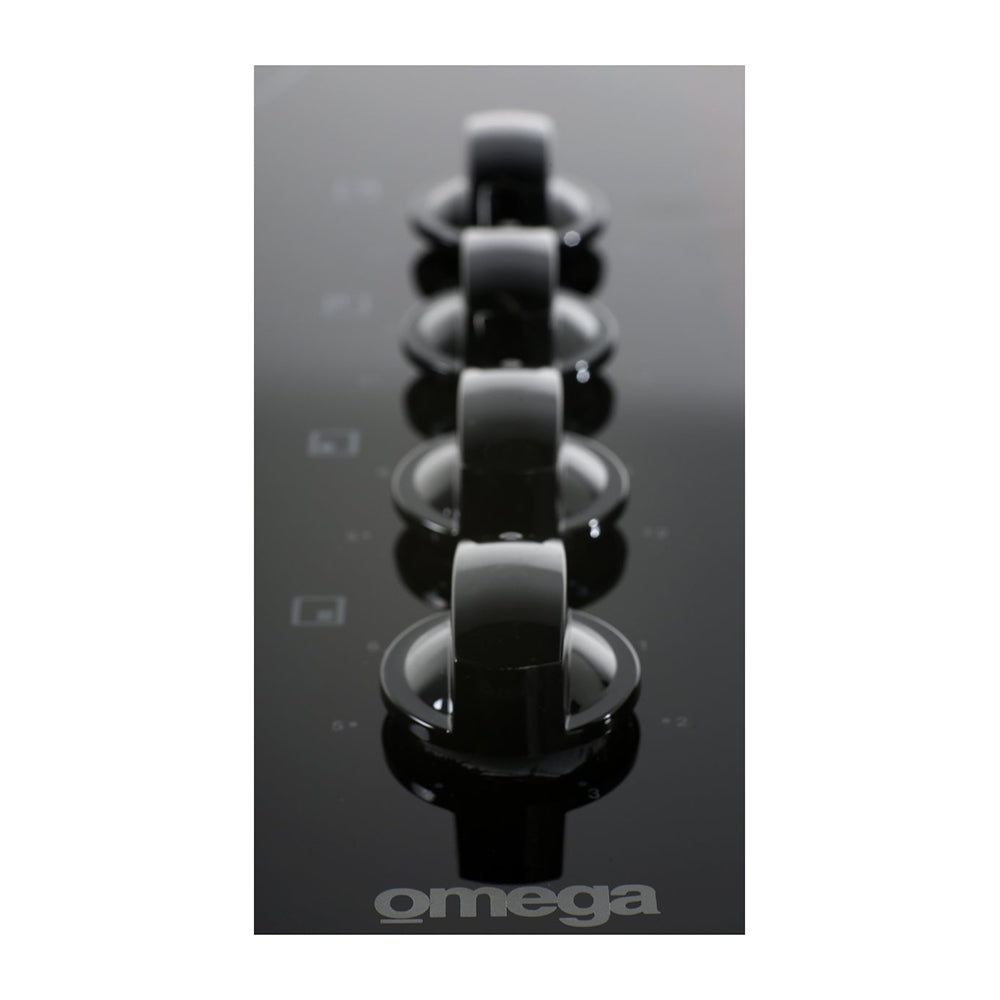 Omega 60cm Electric Ceramic Cooktop OC64KZ, Control panel view