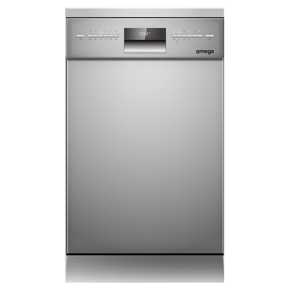 Omega ODWF4510X 45cm Compact Freestanding Dishwasher Stainless Steel