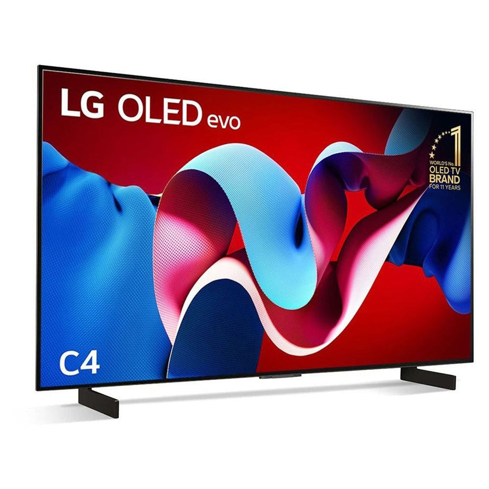 LG OLED42C4PSA 42 Inch OLED evo C4 4K Smart TV, Front right view