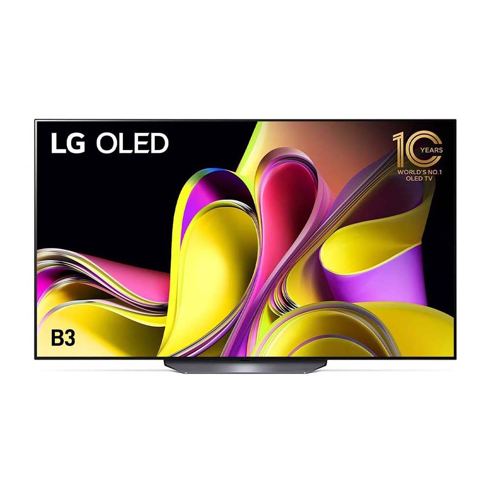 LG OLED55B3PSA B3 55 Inch OLED TV with Self-Lit OLED Pixels, Front view