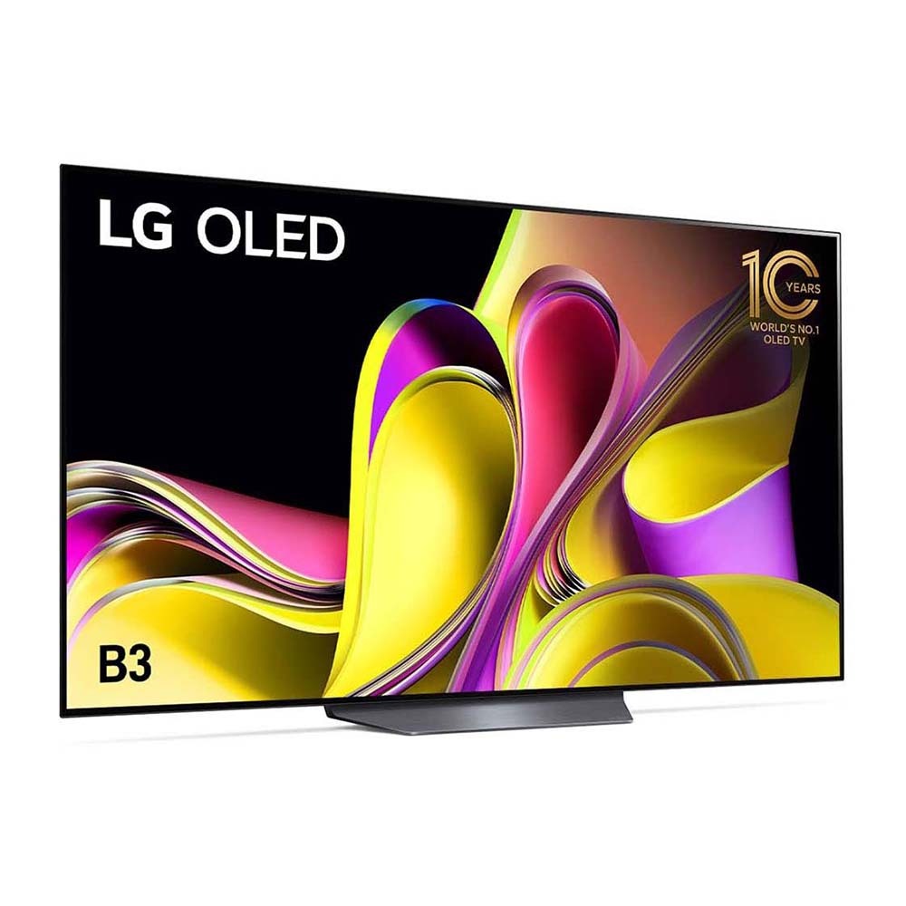 LG OLED55B3PSA B3 55 Inch OLED TV with Self-Lit OLED Pixels, Front right view