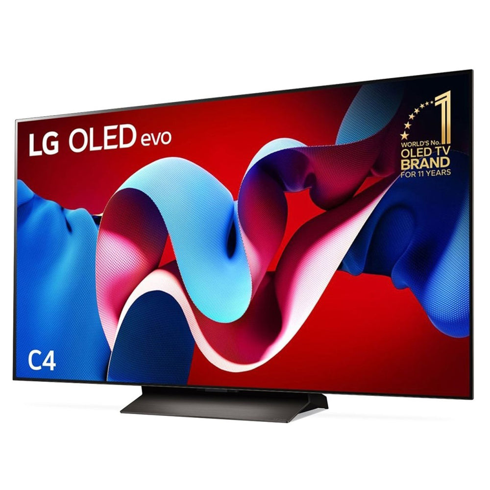 LG OLED55C4PSA 55 Inch OLED evo C4 4K Smart TV, Front left view