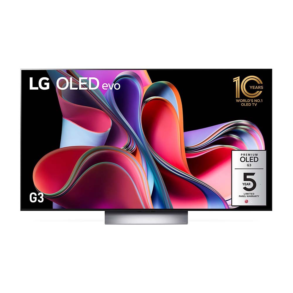 LG OLED55G3PSA G3 55 Inch OLED evo TV with Self Lit OLED Pixels, Front view